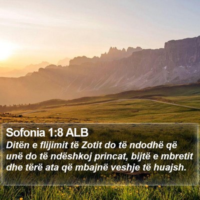Sofonia 1:8 ALB Bible Verse Image