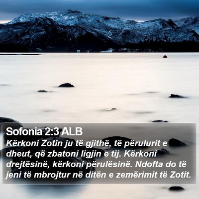 Sofonia 2:3 ALB Bible Verse Image