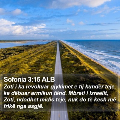 Sofonia 3:15 ALB Bible Verse Image