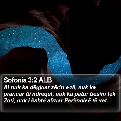 Sofonia 3:2 ALB Bible Verse Image