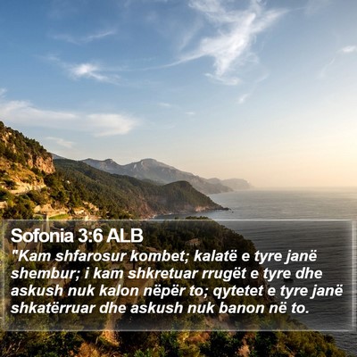 Sofonia 3:6 ALB Bible Verse Image