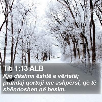 Titi 1:13 ALB Bible Verse Image