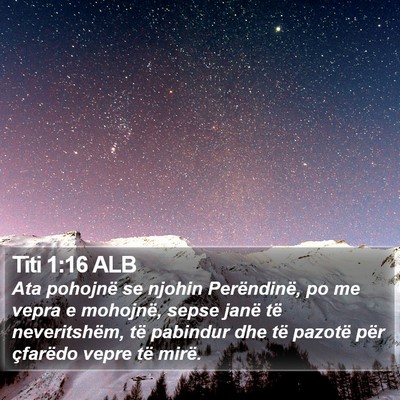 Titi 1:16 ALB Bible Verse Image