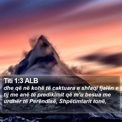Titi 1:3 ALB Bible Verse Image