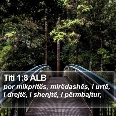 Titi 1:8 ALB Bible Verse Image