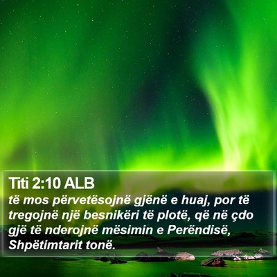 Titi 2:10 ALB Bible Verse Image