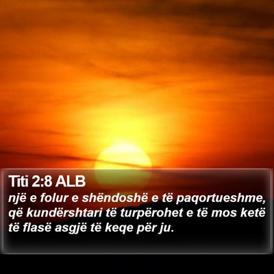 Titi 2:8 ALB Bible Verse Image