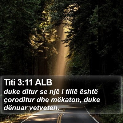 Titi 3:11 ALB Bible Verse Image