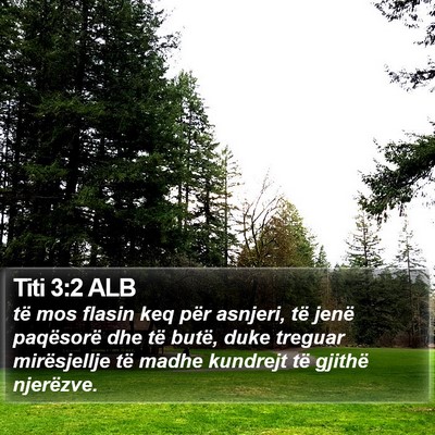 Titi 3:2 ALB Bible Verse Image