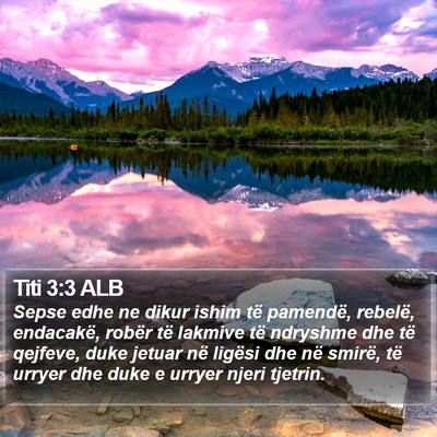 Titi 3:3 ALB Bible Verse Image