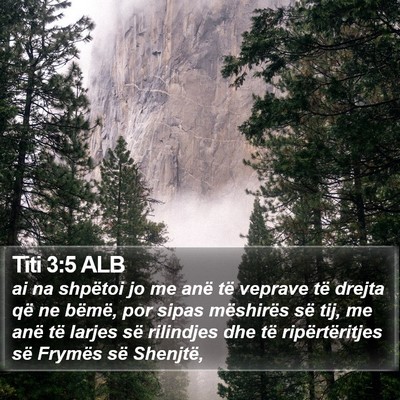 Titi 3:5 ALB Bible Verse Image
