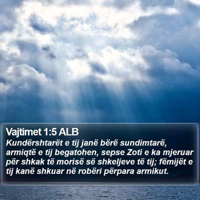 Vajtimet 1:5 ALB Bible Verse Image