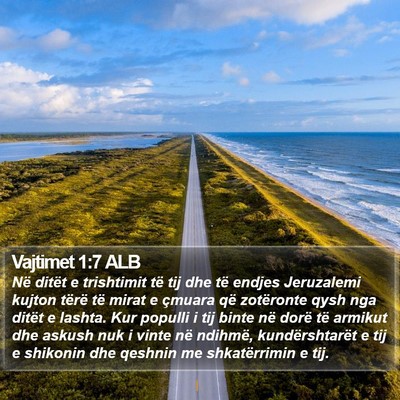 Vajtimet 1:7 ALB Bible Verse Image