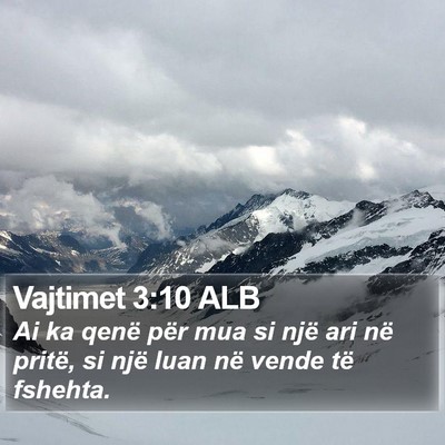 Vajtimet 3:10 ALB Bible Verse Image