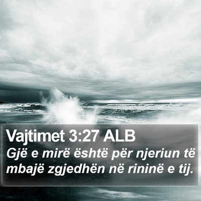 Vajtimet 3:27 ALB Bible Verse Image