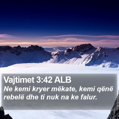 Vajtimet 3:42 ALB Bible Verse Image