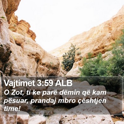 Vajtimet 3:59 ALB Bible Verse Image
