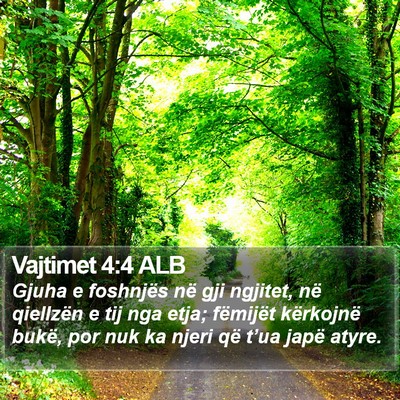Vajtimet 4:4 ALB Bible Verse Image