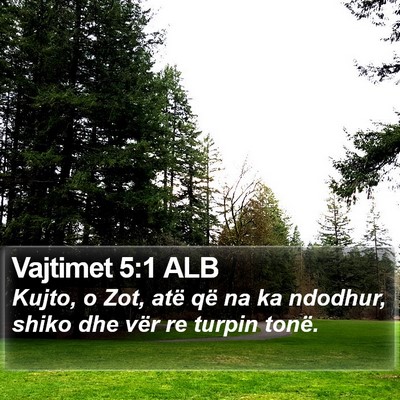 Vajtimet 5:1 ALB Bible Verse Image
