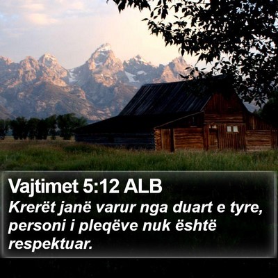 Vajtimet 5:12 ALB Bible Verse Image