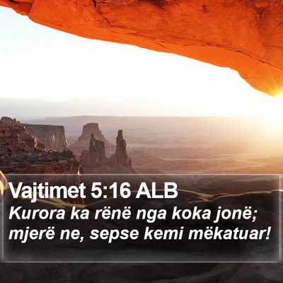 Vajtimet 5:16 ALB Bible Verse Image