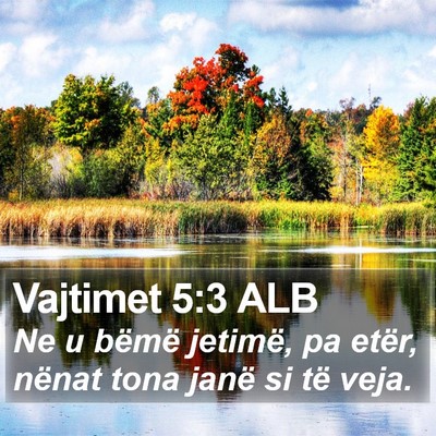Vajtimet 5:3 ALB Bible Verse Image