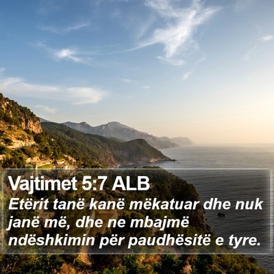 Vajtimet 5:7 ALB Bible Verse Image