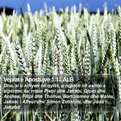 Veprat e Apostujve 1:13 ALB Bible Verse Image