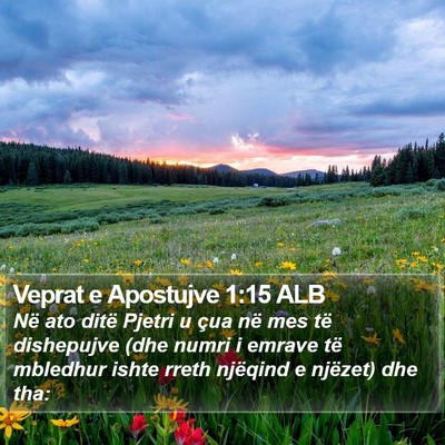 Veprat e Apostujve 1:15 ALB Bible Verse Image