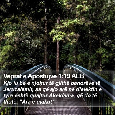 Veprat e Apostujve 1:19 ALB Bible Verse Image