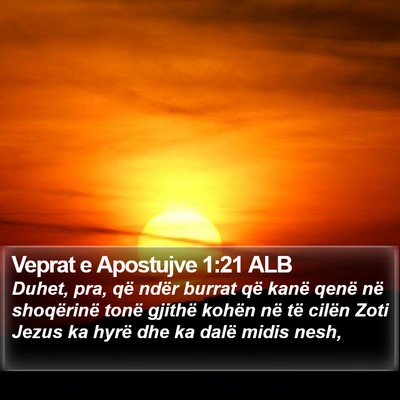 Veprat e Apostujve 1:21 ALB Bible Verse Image