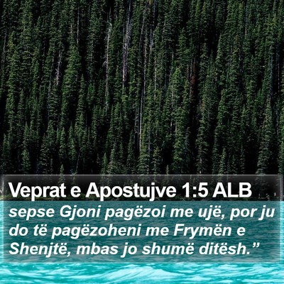 Veprat e Apostujve 1:5 ALB Bible Verse Image