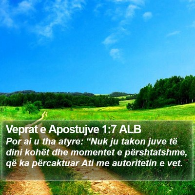 Veprat e Apostujve 1:7 ALB Bible Verse Image