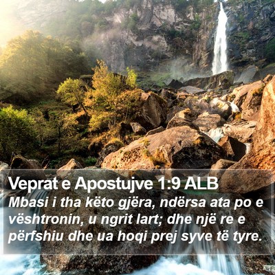 Veprat e Apostujve 1:9 ALB Bible Verse Image