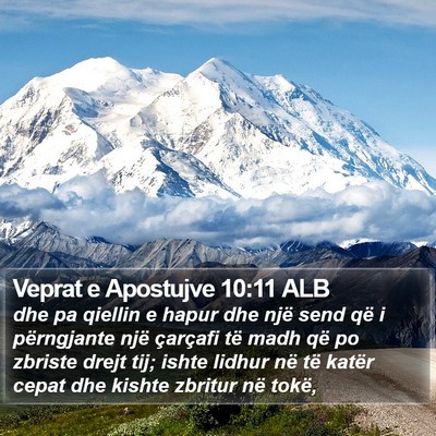 Veprat e Apostujve 10:11 ALB Bible Verse Image