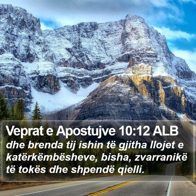 Veprat e Apostujve 10:12 ALB Bible Verse Image