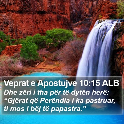 Veprat e Apostujve 10:15 ALB Bible Verse Image