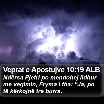 Veprat e Apostujve 10:19 ALB Bible Verse Image