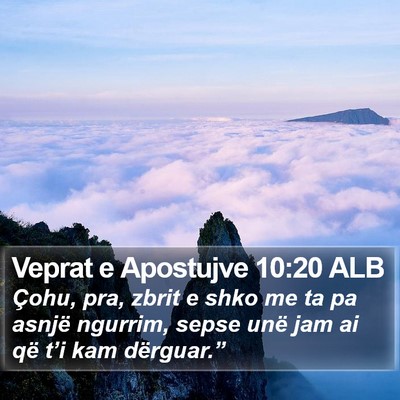 Veprat e Apostujve 10:20 ALB Bible Verse Image
