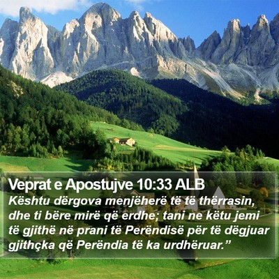 Veprat e Apostujve 10:33 ALB Bible Verse Image