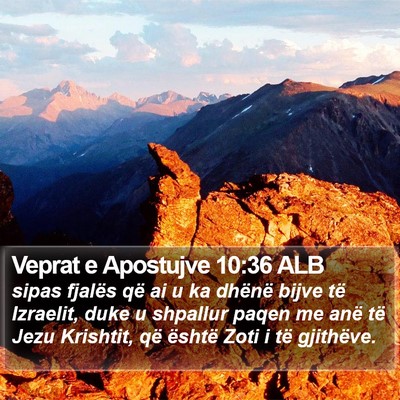Veprat e Apostujve 10:36 ALB Bible Verse Image