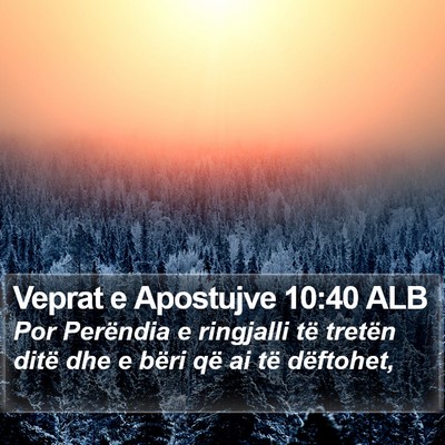 Veprat e Apostujve 10:40 ALB Bible Verse Image