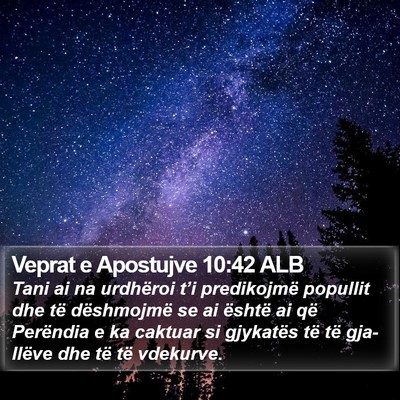 Veprat e Apostujve 10:42 ALB Bible Verse Image