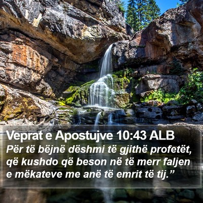 Veprat e Apostujve 10:43 ALB Bible Verse Image