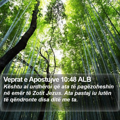 Veprat e Apostujve 10:48 ALB Bible Verse Image