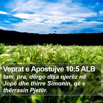 Veprat e Apostujve 10:5 ALB Bible Verse Image