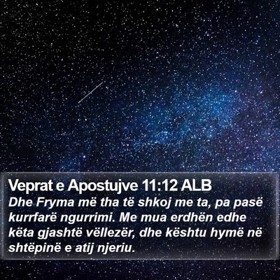 Veprat e Apostujve 11:12 ALB Bible Verse Image