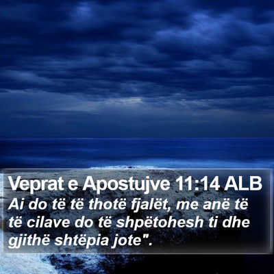 Veprat e Apostujve 11:14 ALB Bible Verse Image