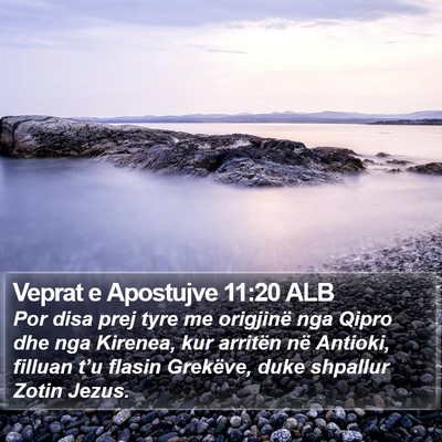 Veprat e Apostujve 11:20 ALB Bible Verse Image