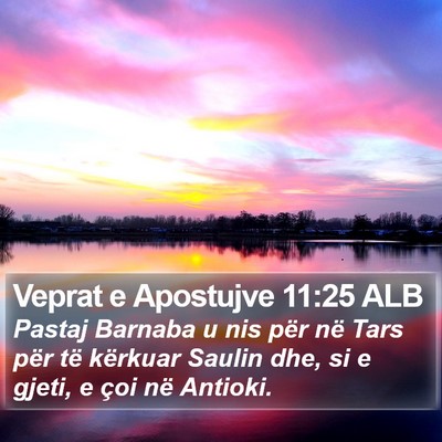 Veprat e Apostujve 11:25 ALB Bible Verse Image